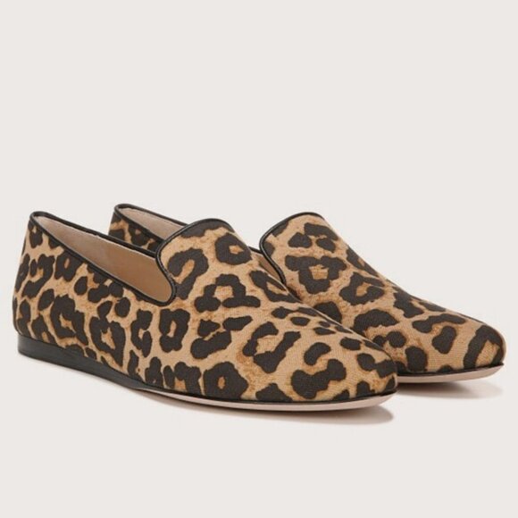 💕VERONICA BEARD💕 Griffin Leopard Canvas Loafer 8.5 New In Box - Picture 5 of 16